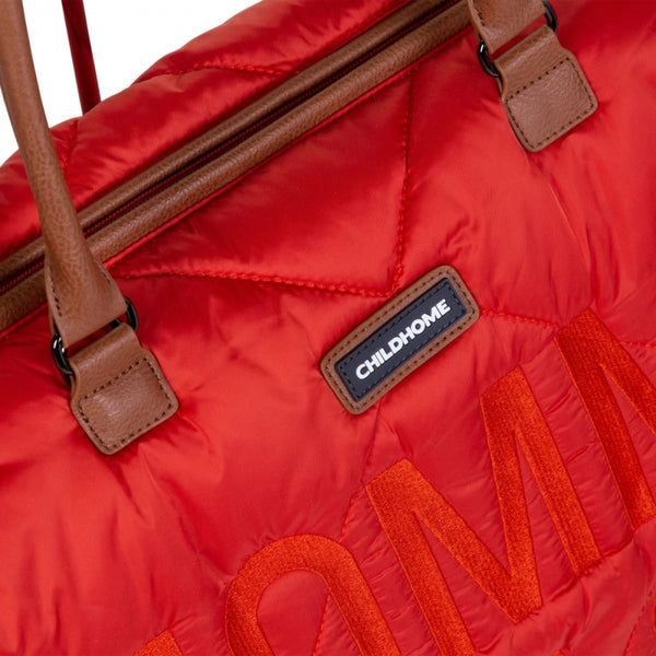 Cloud Comfort Puffer Mommy Bag - Red