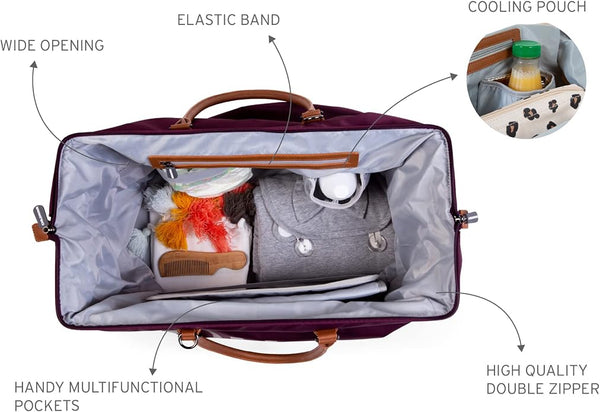 Effortlessly Stylish Aubergine Mommy Bag