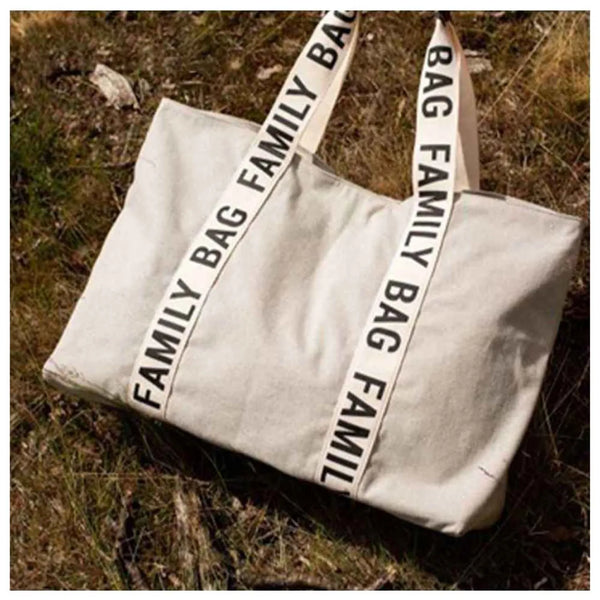Signature Family Bag Off-White Canvas Material