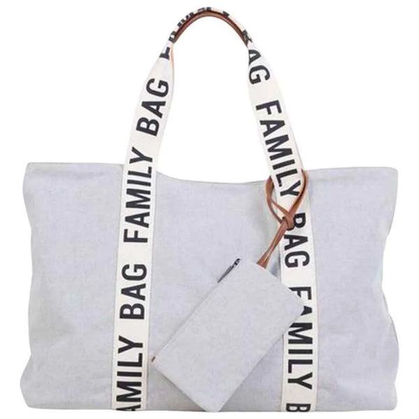 Signature Family Bag Off-White Canvas Material