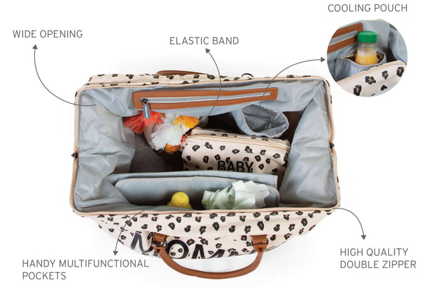 MOMMY BAG & BABY NECESSITIES BUNDLE LEOPARD PRINT