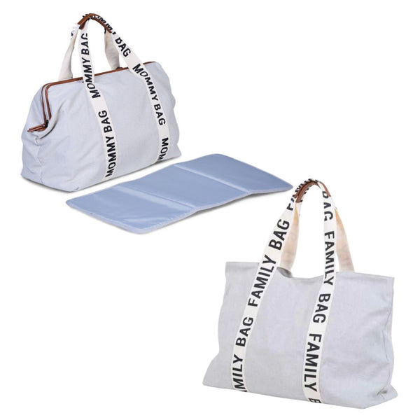 Nursery Bag Mommy Bag ® Signature + Family Bag Signature Canvas Off-White Bundle