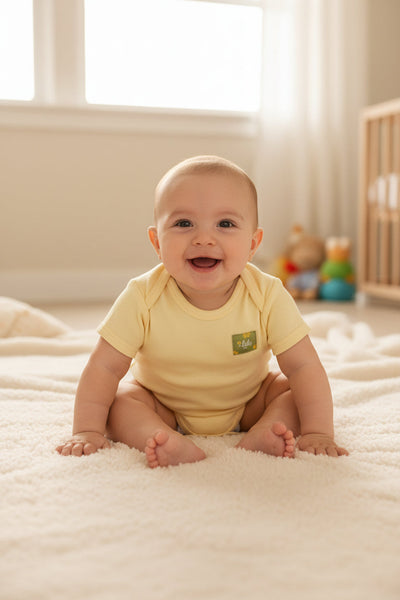 Infant Short Sleeve Bodysuit/Onesie Yellow