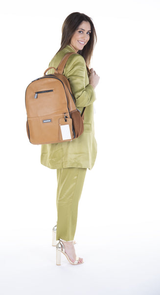 BACKPACK LEATHERLOOK BROWN (UNISEX)