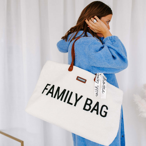 Cozy Teddy Off-White Comfort Family Bag