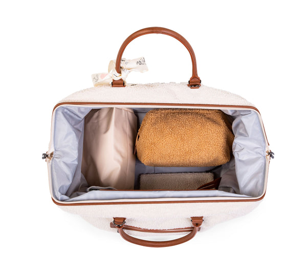 Cozy Teddy Comfort Mommy Bag Off-White