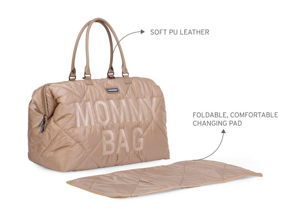 Cloud Comfort Puffer Mommy Bag - Beige