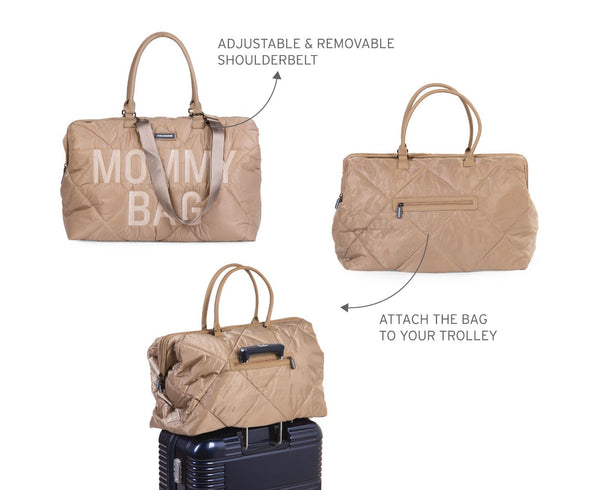 Cloud Comfort Puffer Mommy Bag - Beige